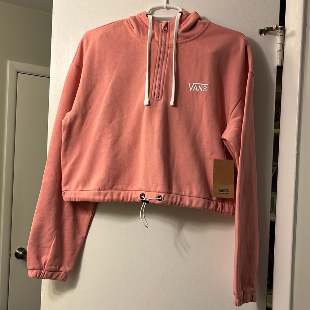 Vans 1/2 zip crop hoodie. Size small